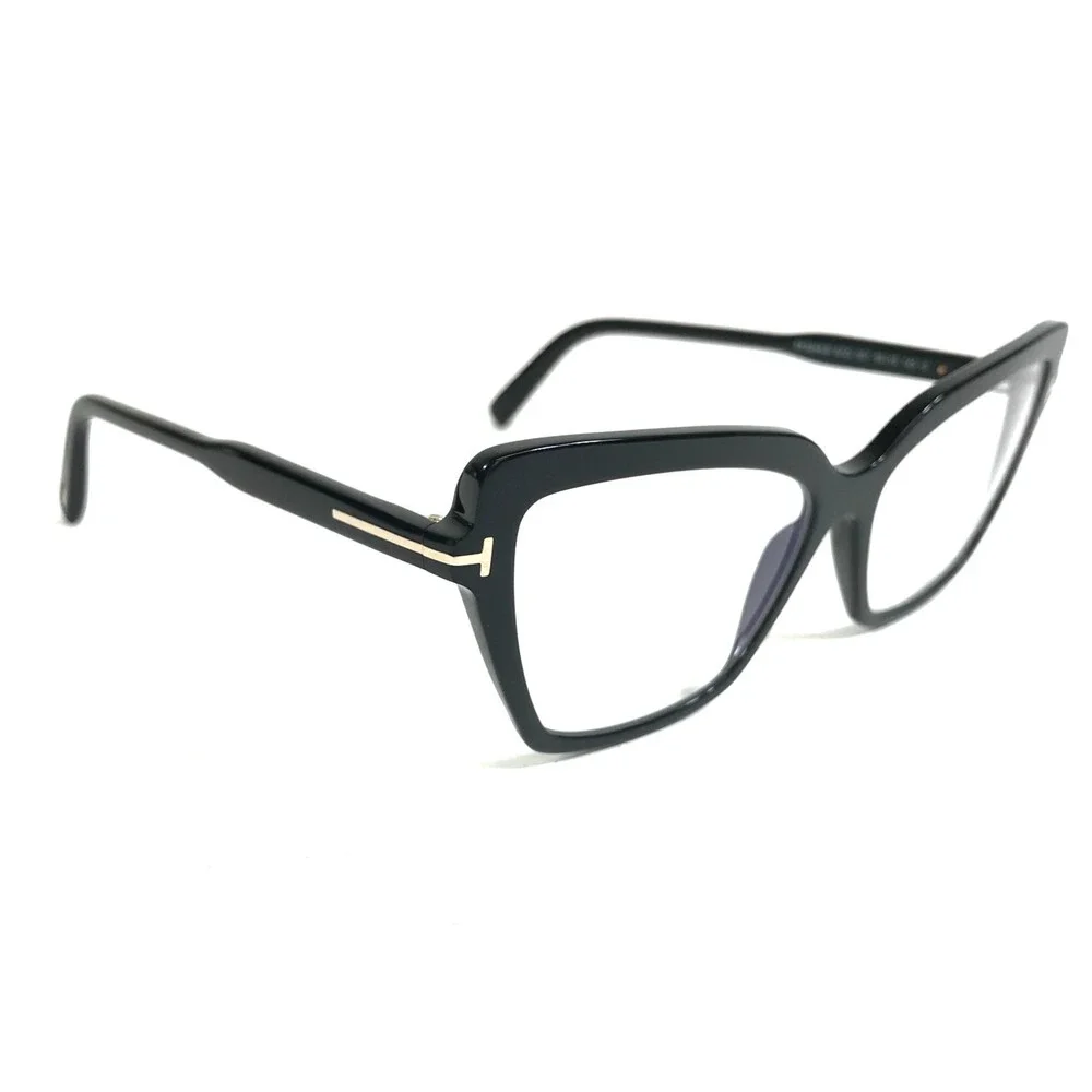 Tom Ford Eyeglasses Frames TF5948-B ECO 001 Black Butterfly Full Rim 55-15-140